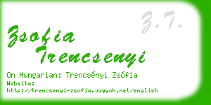 zsofia trencsenyi business card